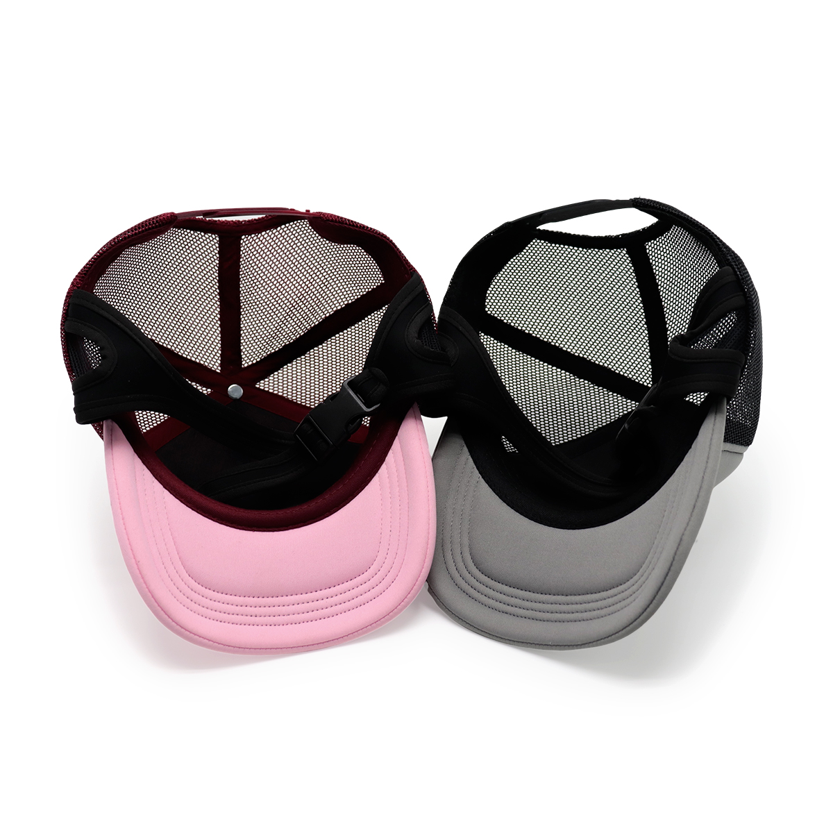 Unisex Surf Cap with Chin Strap Adjustable Mesh Trucker Hat for Outdoor Sports and Water Activities