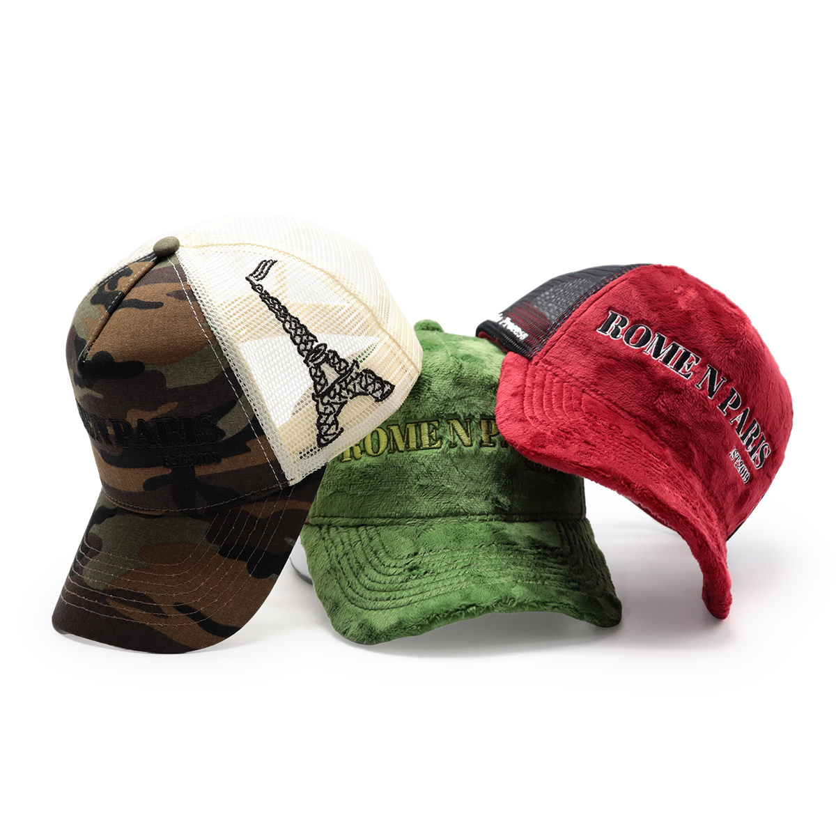 Custom Trucker Hats Design Your Own Logo – Plush Embroidered Mesh Cap for Men & Women