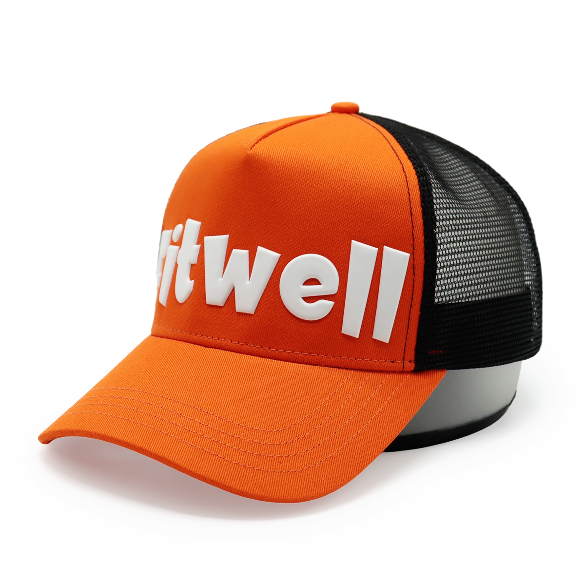 Fitwell High Frequency 3D Logo Trucker Cap, Custom Embossed Mesh Hat, Sports & Casual, Multiple Colors