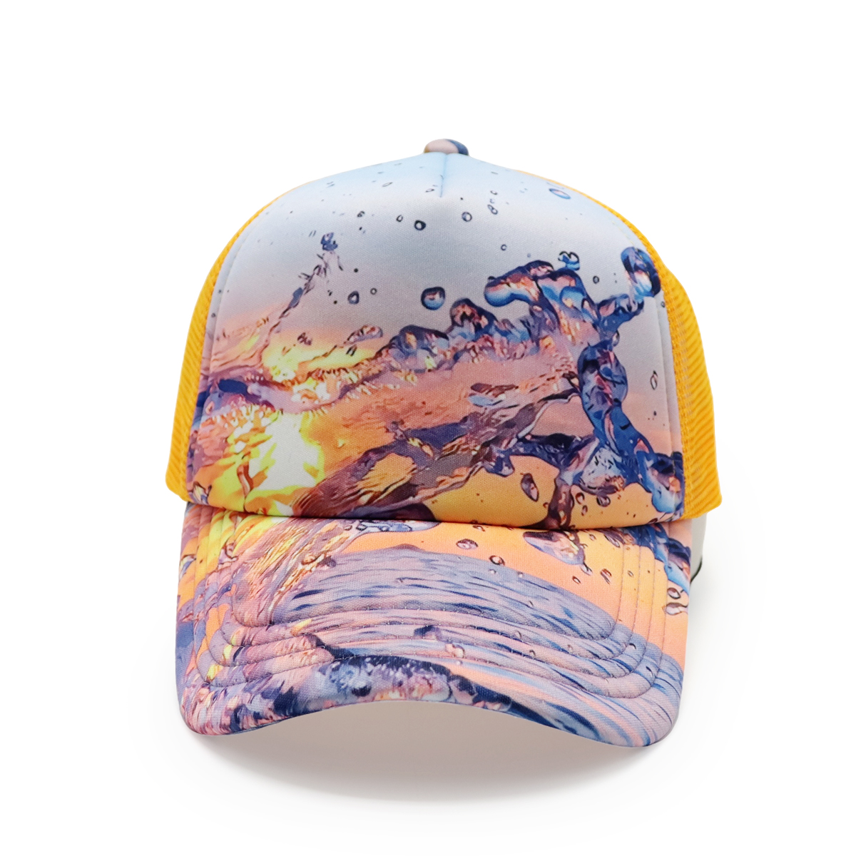 Custom Transfer Printed Logo Baseball Caps – Fashionable Multicolor Mesh Caps