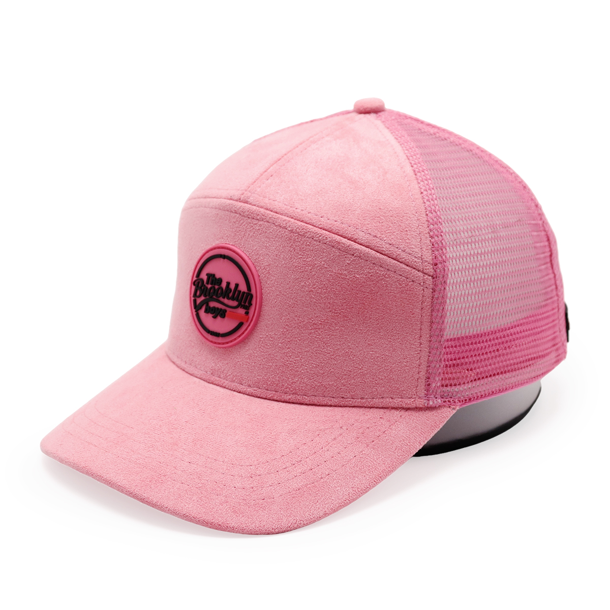 Vintage Brooklyn Patch Trucker Caps, Suede & Polyester Mesh Snapback Hats, Adjustable Unisex