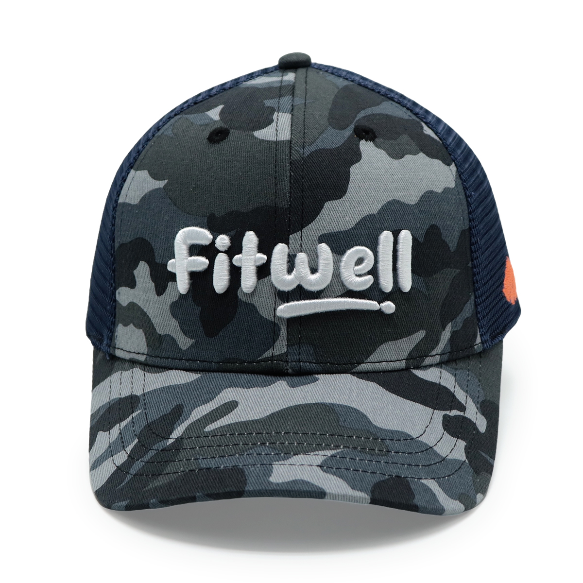 Fitwell Camouflage Embroidery Mesh Trucker Hat | Unisex Camo Baseball Cap
