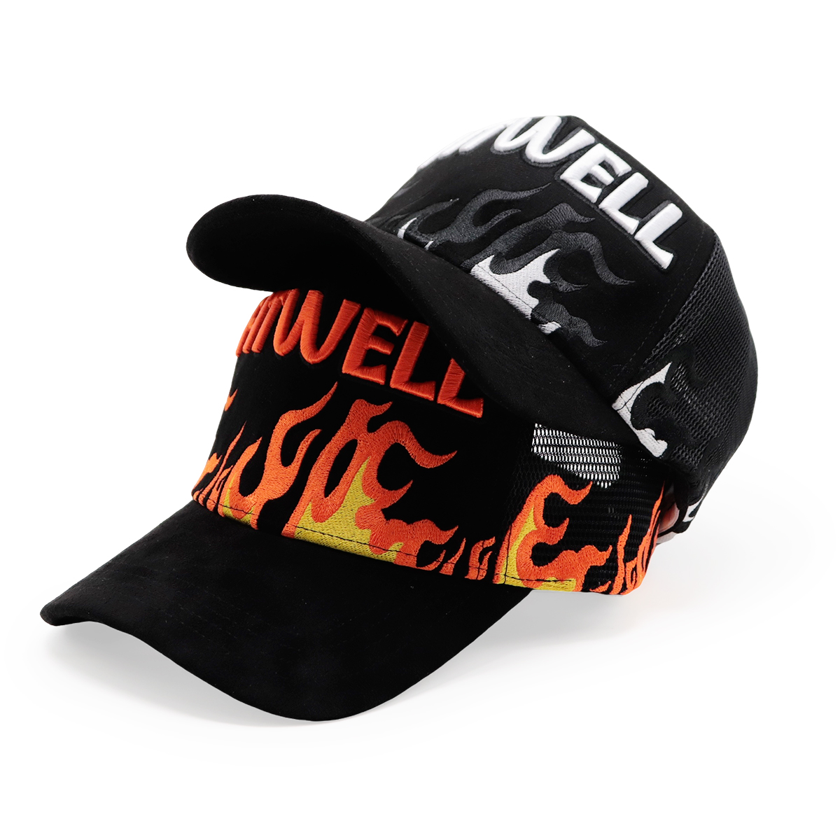 FITWELL Flame Trucker Cap - Stylish Mesh Baseball Hat
