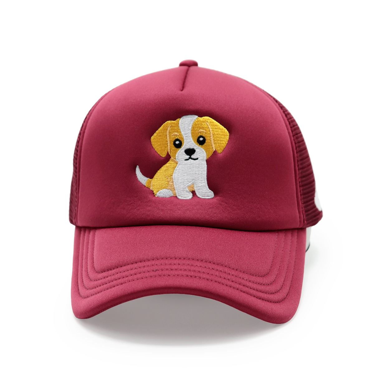 Foam Embroidered Animal Logo Trucker Hats – Custom Mesh Snapback Cap