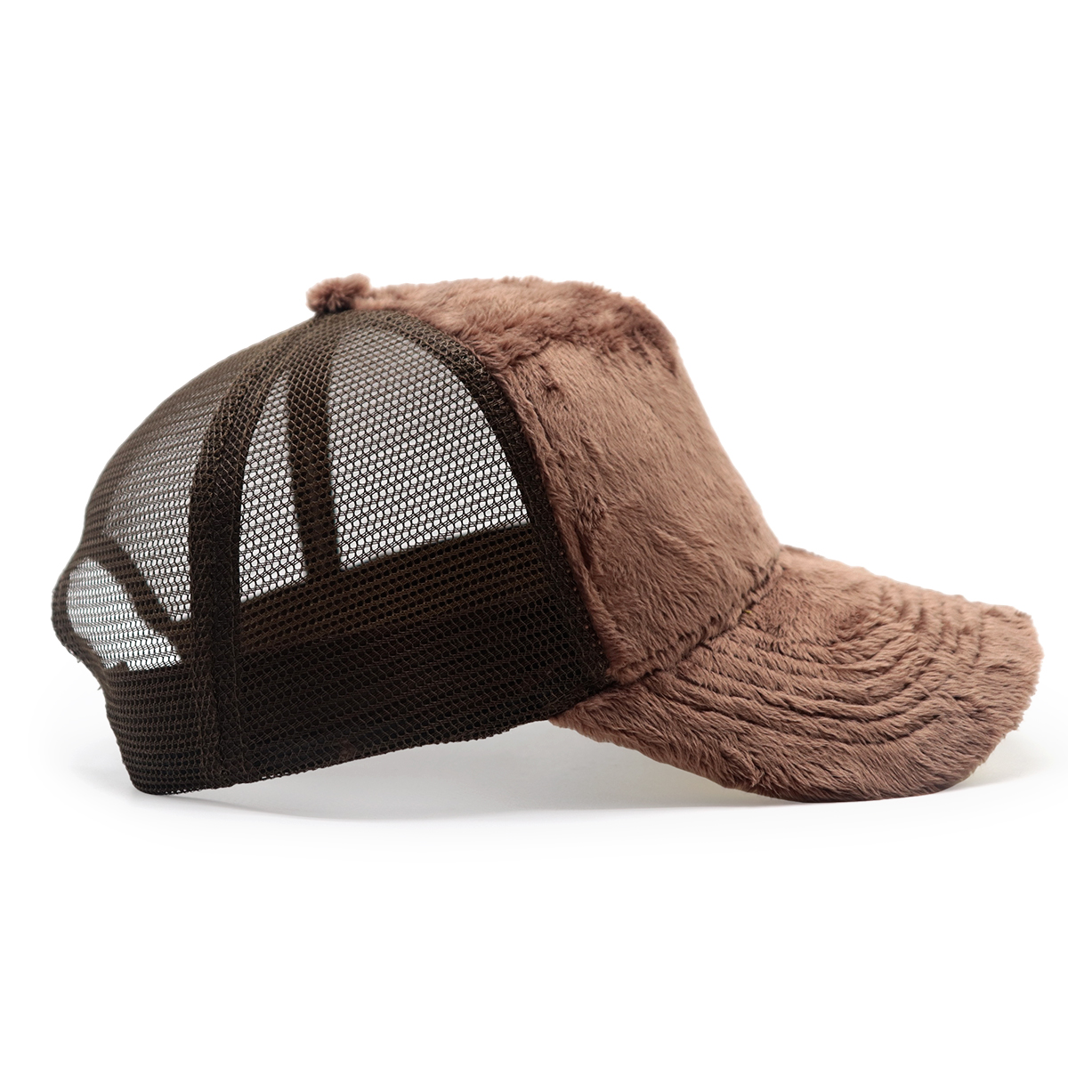 Velvet Mesh Trucker Hat – Soft Plush Front, Breathable Back, Custom Colors