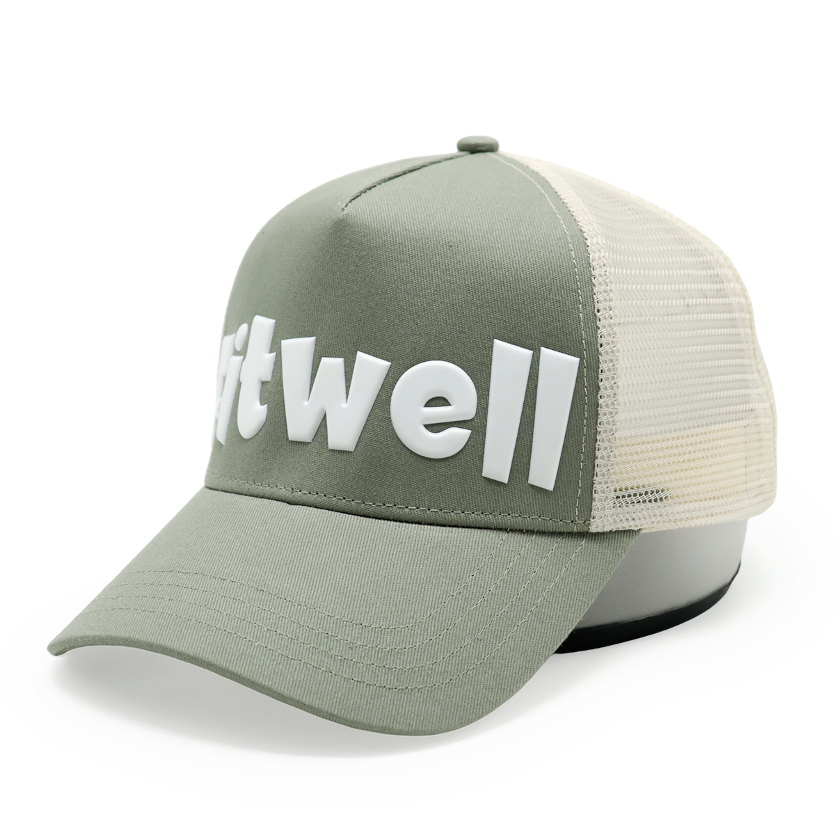 Fitwell High Frequency 3D Logo Trucker Cap, Custom Embossed Mesh Hat, Sports & Casual, Multiple Colors