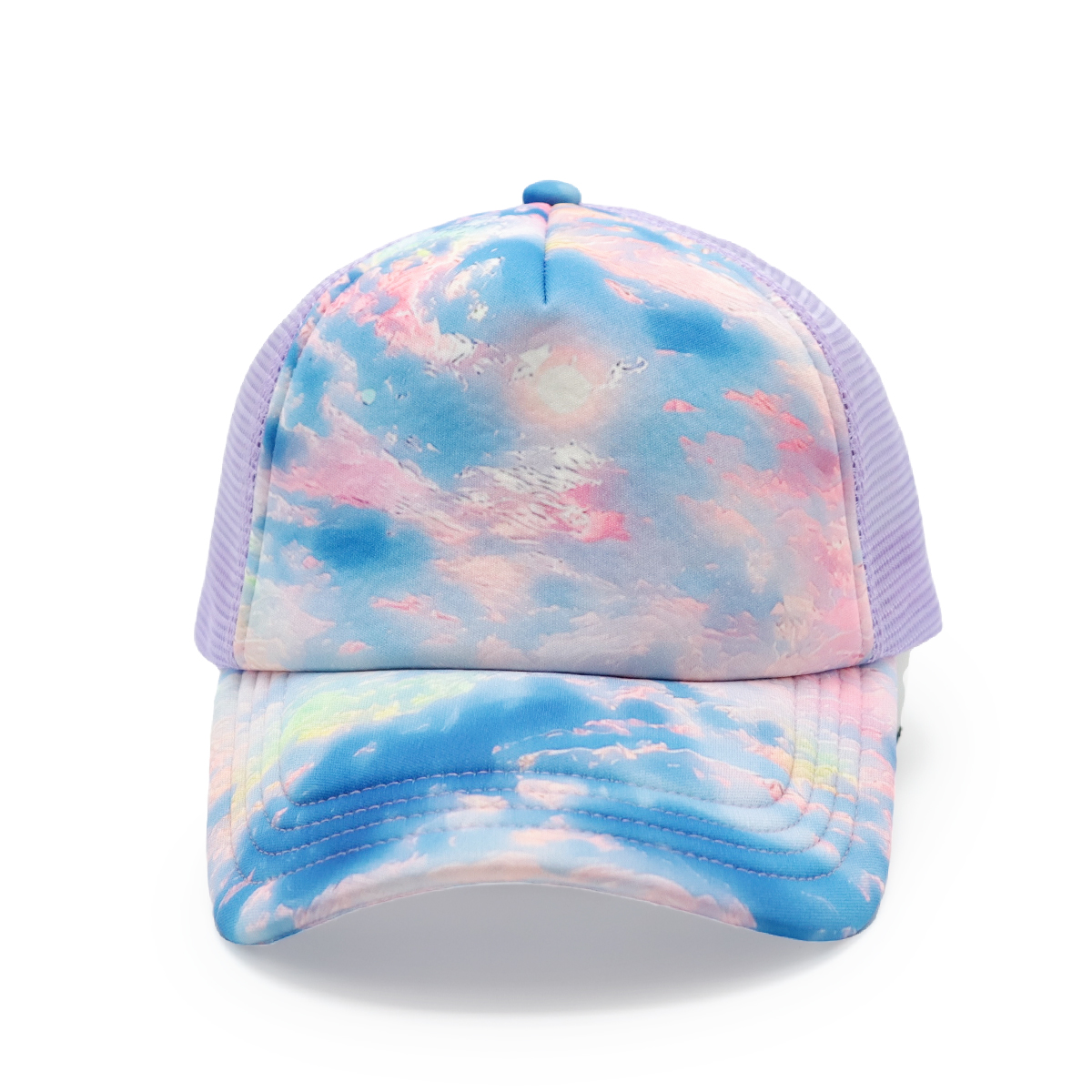 Custom Transfer Printed Logo Baseball Caps – Fashionable Multicolor Mesh Caps