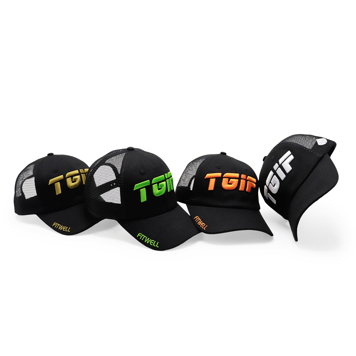 Embroidered Trucker Cap – FITWELL Streetwear Snapback Mesh Hat