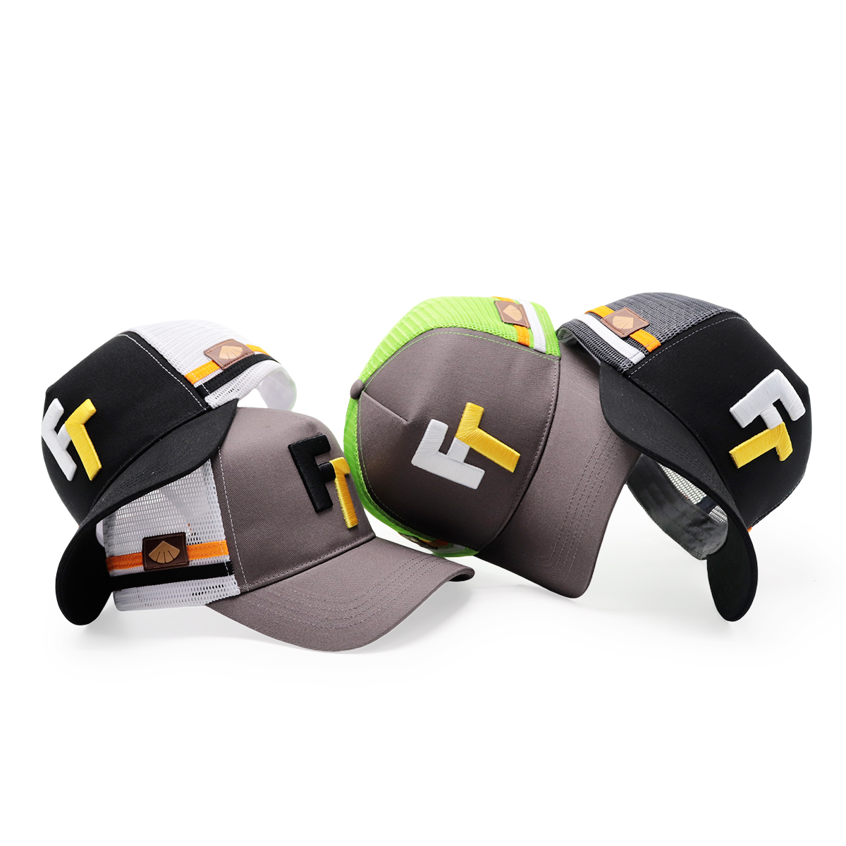 FITWELL 3D Embroidered FT Trucker Hat – Sporty Mesh Baseball Cap