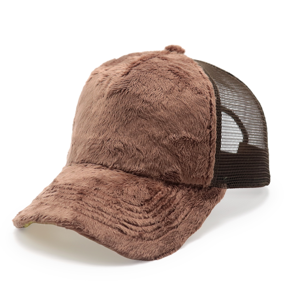 Velvet Mesh Trucker Hat – Soft Plush Front, Breathable Back, Custom Colors