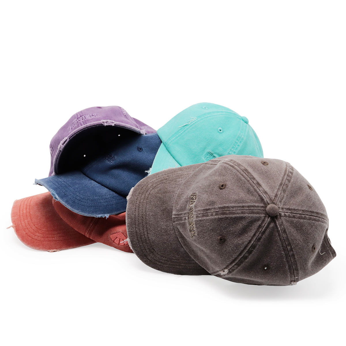 FITWELL Vintage Washed Baseball Cap | Unisex Adjustable Dad Hat in Multiple Colors