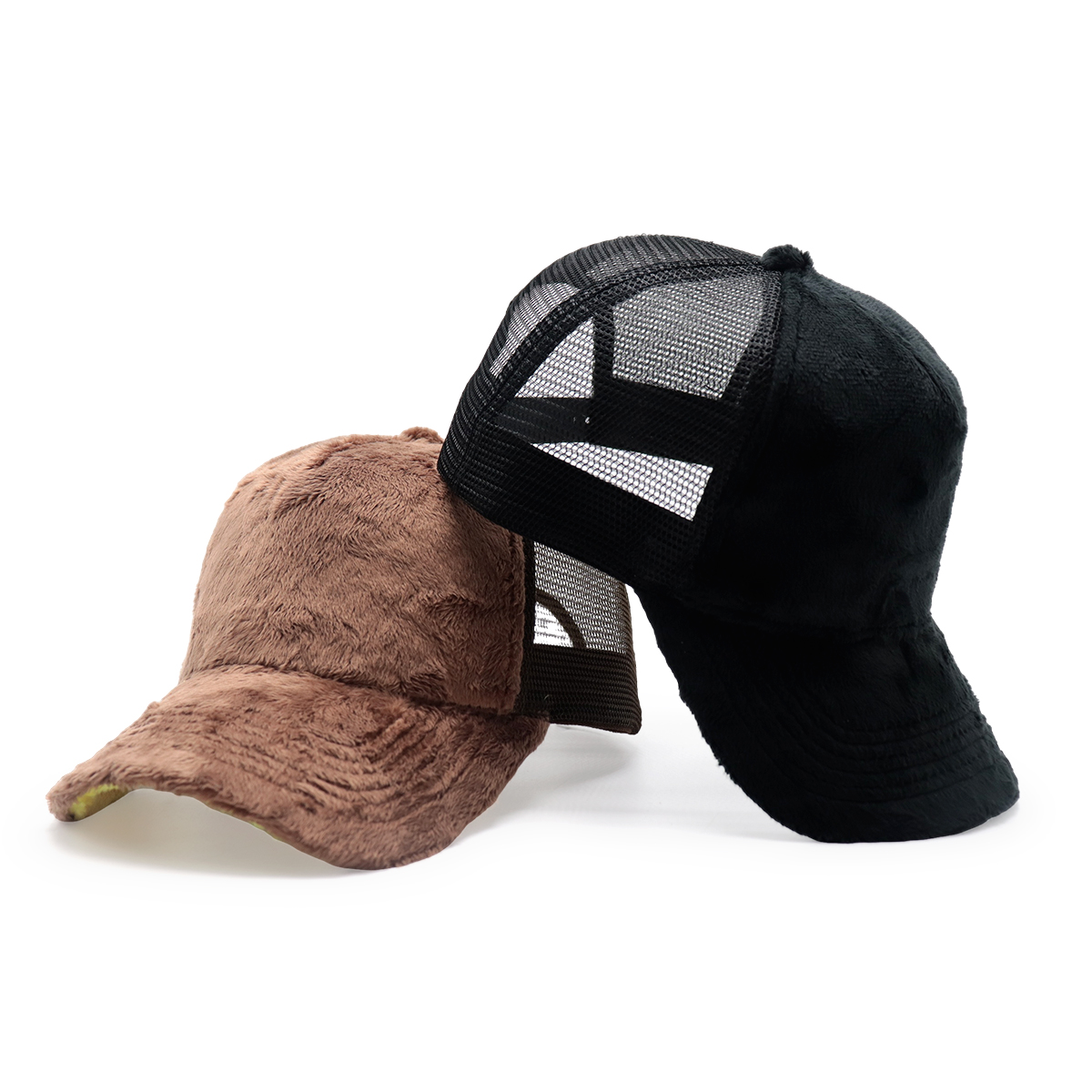 Velvet Mesh Trucker Hat – Soft Plush Front, Breathable Back, Custom Colors