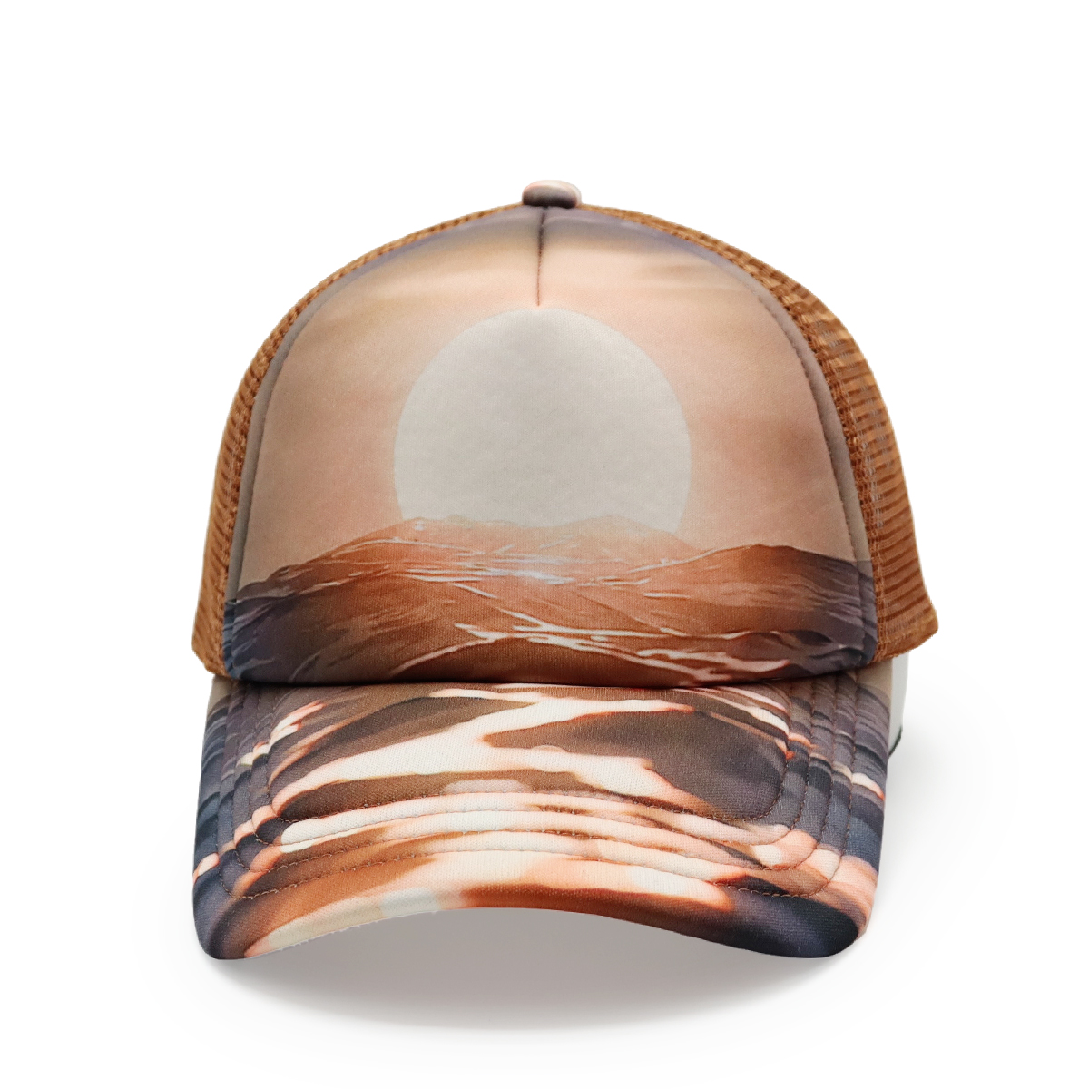 Custom Transfer Printed Logo Baseball Caps – Fashionable Multicolor Mesh Caps
