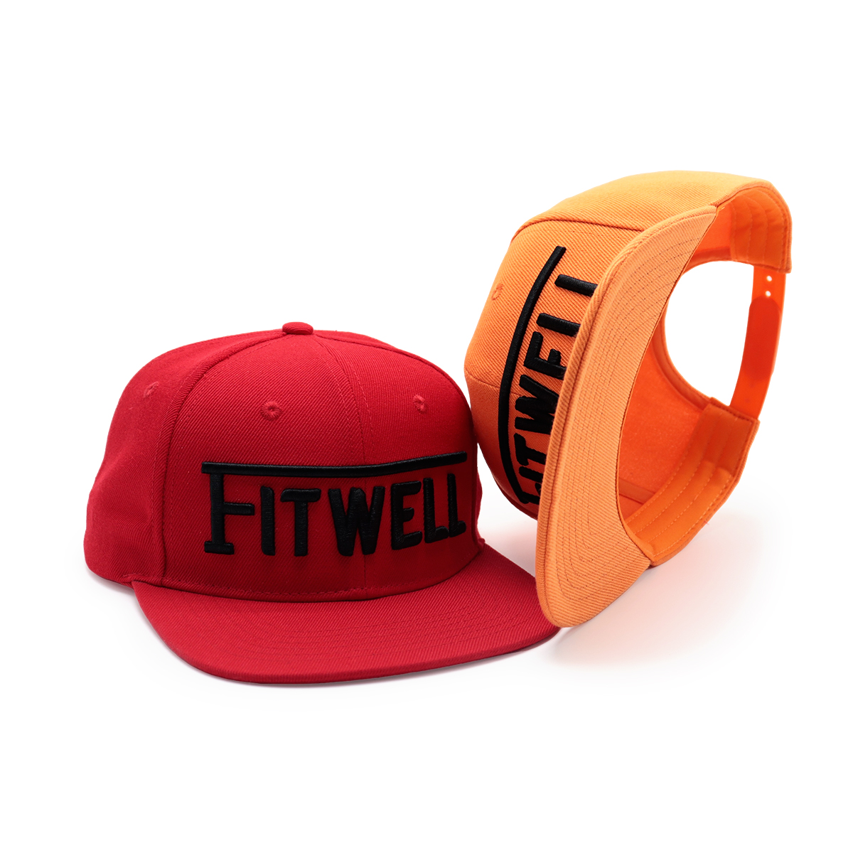 FTWELL 3D Embroidered Flat Brim Snapback Cap – Unisex Adjustable Street Hat