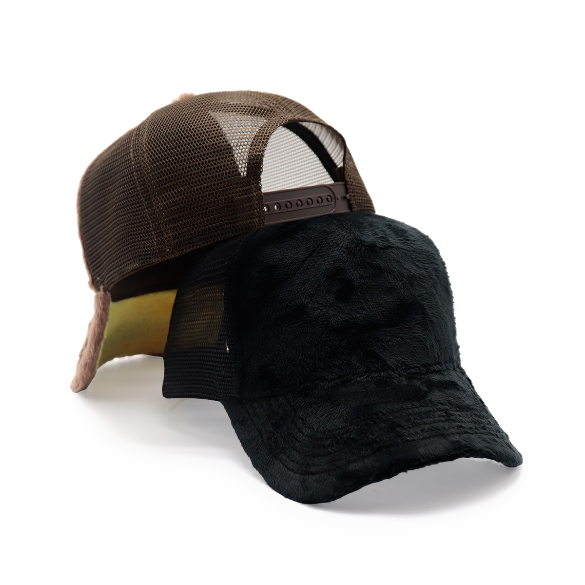 Velvet Mesh Trucker Hat – Soft Plush Front, Breathable Back, Custom Colors