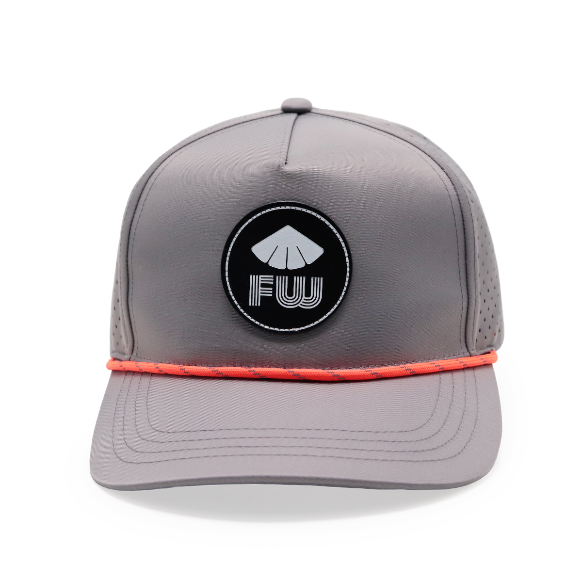 FITWELL Laser Perforated Trucker Hat Rope Accent Patch Mesh Snapback Baseball Cap