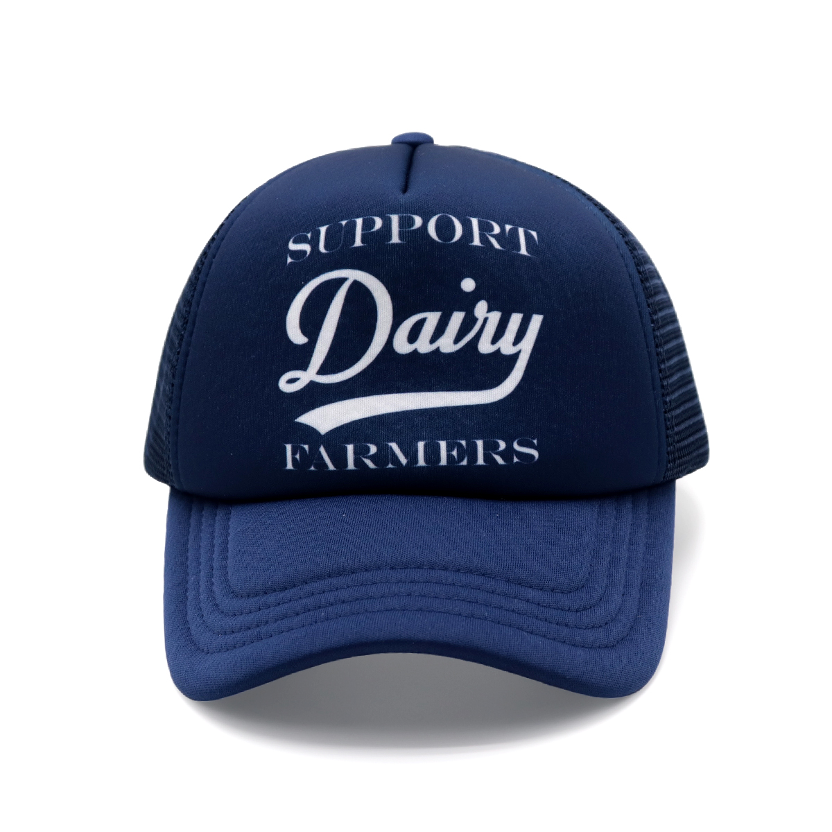 Support Dairy Farmers Foam Print Trucker Cap Adjustable Mesh Baseball Hat for Men and Women