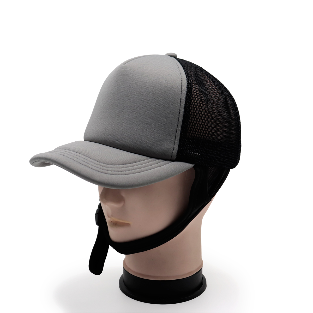 Unisex Surf Cap with Chin Strap Adjustable Mesh Trucker Hat for Outdoor Sports and Water Activities