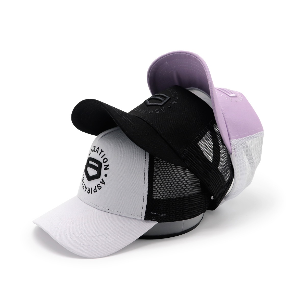 Embroidered Logo Custom Trucker Hats, Adjustable Mesh Cap, Unisex Snapback