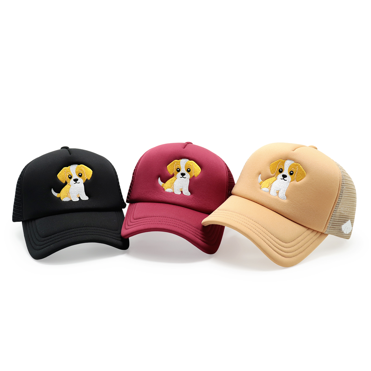 Foam Embroidered Animal Logo Trucker Hats – Custom Mesh Snapback Cap