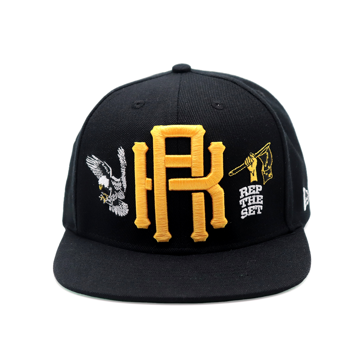 REP THE SET Flat Brim Snapback Cap – 3D Embroidered Streetwear Hat