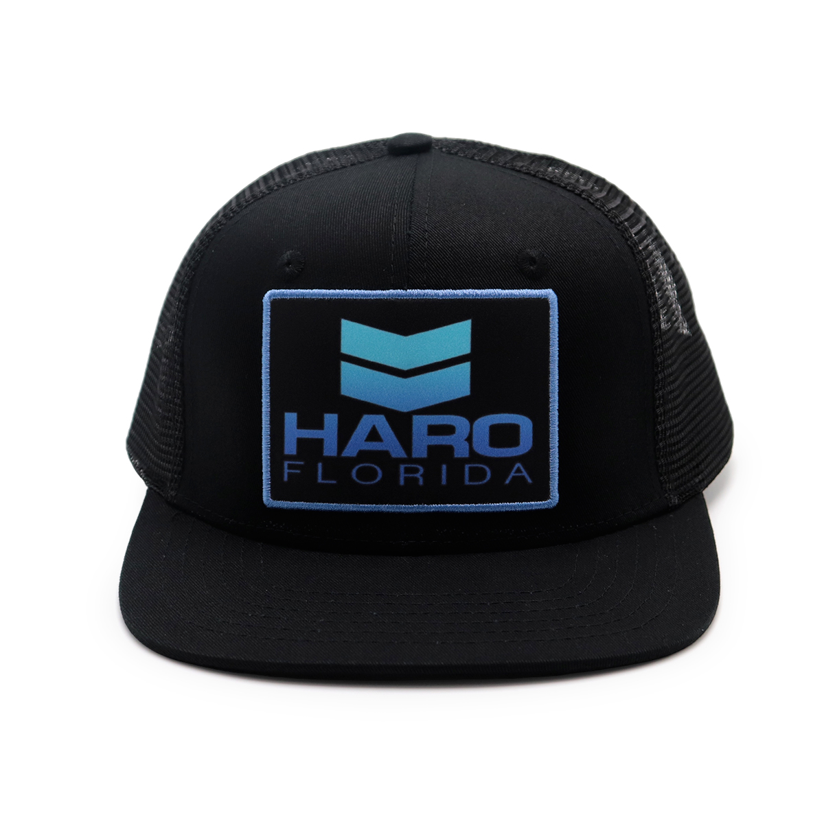 HARO FLORIDA Flat Brim Mesh Trucker Hat – Unisex Adjustable Snapback Cap