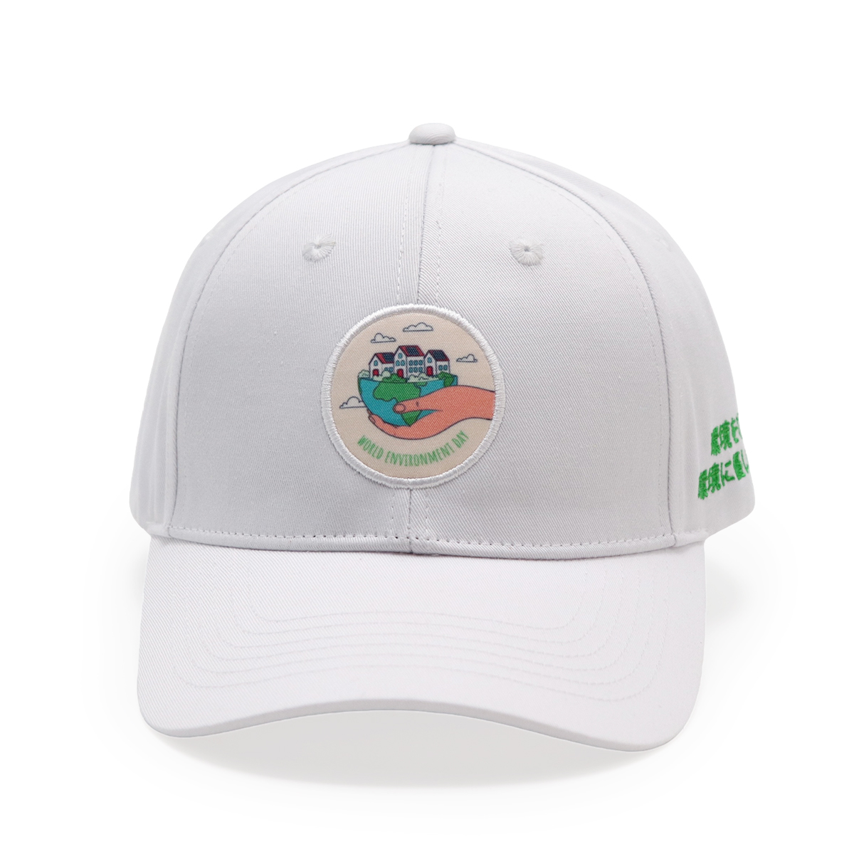 FITWELL Eco-Friendly Woven Patch Baseball Cap Recycled Material Unisex Adjustable Hat