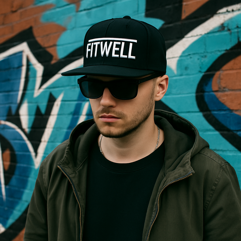 FTWELL 3D Embroidered Flat Brim Snapback Cap – Unisex Adjustable Street Hat