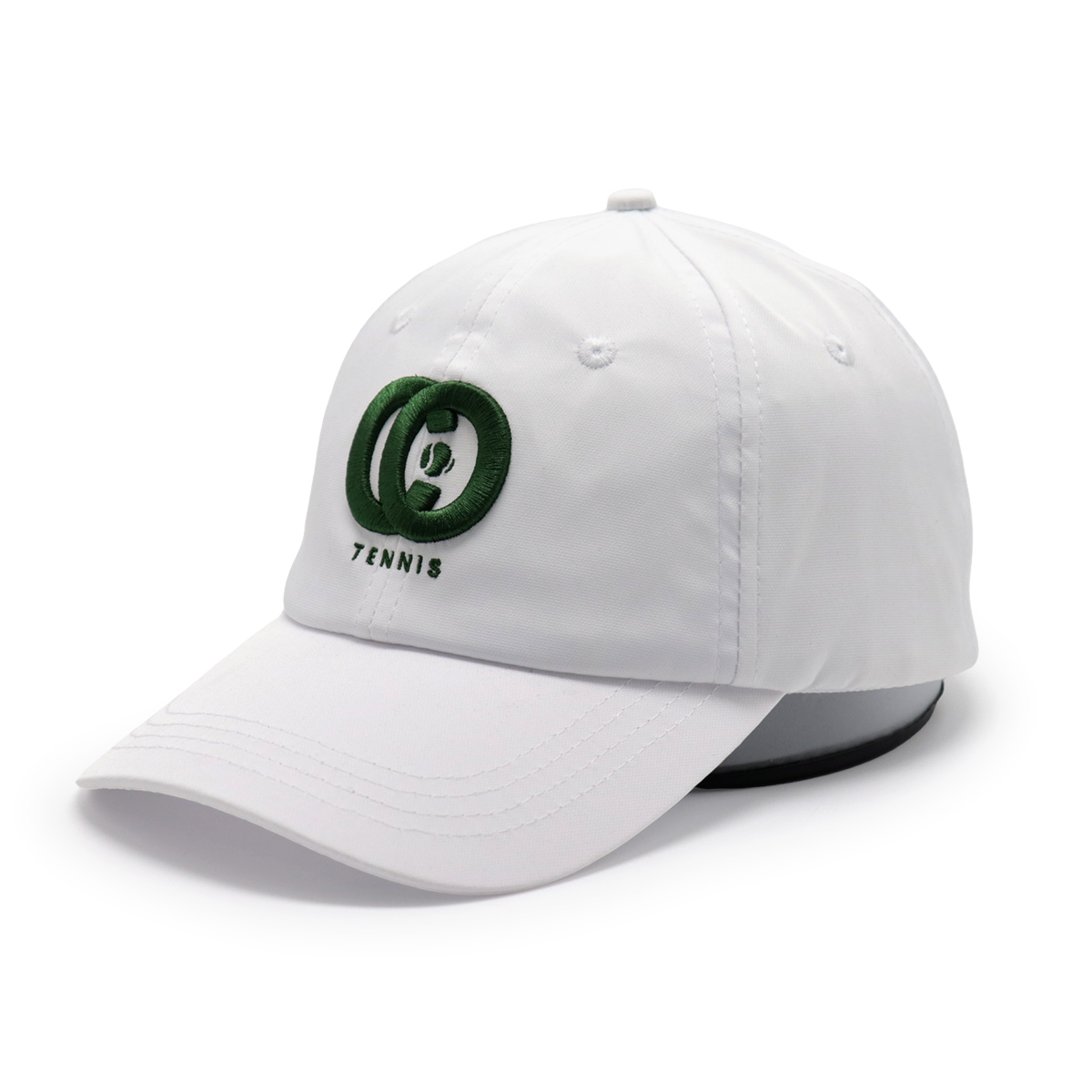 White Tennis Embroidered Sports Cap – Breathable, Adjustable, Unisex Outdoor Baseball Hat