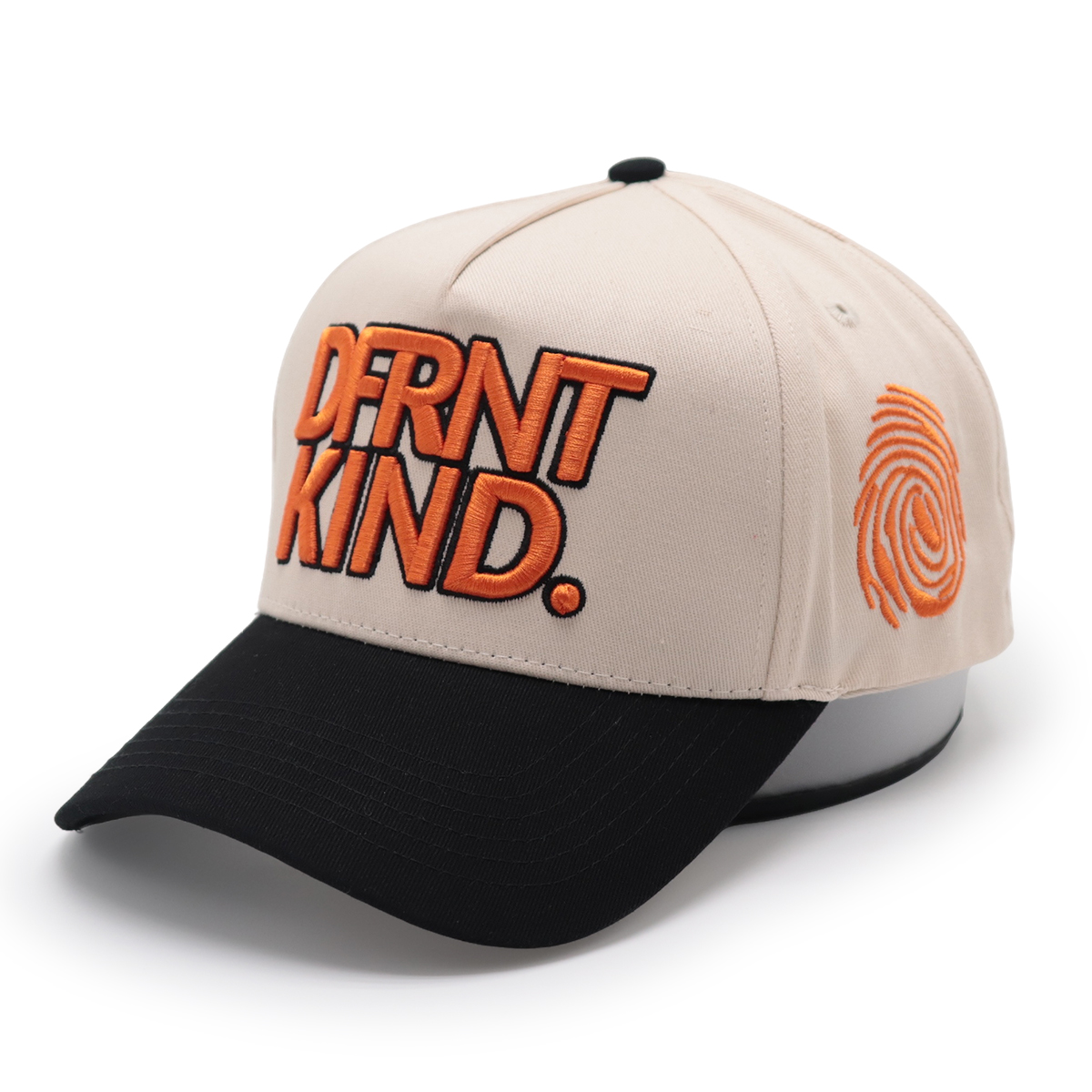 DFRNT KIND. Embroidered Baseball Caps – Colorblock & Red, Adjustable, Unisex Street Style Hats