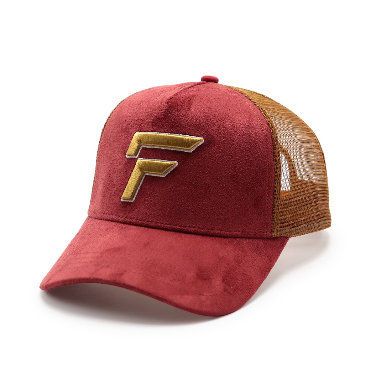 3D Embroidered Suede Mesh Trucker Cap – Multicolor, Raised Logo, Adjustable Snapback, Unisex Streetwear