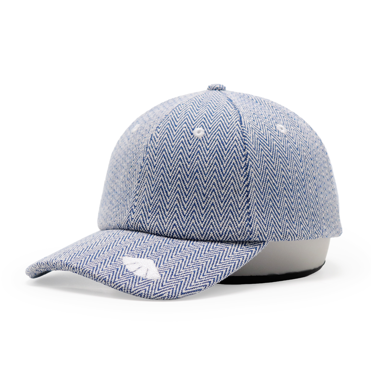 Herringbone Baseball Cap, Adjustable Herringbone Pattern Hat, Embroidered Visor, Unisex Casual Cap (Blue/Red)