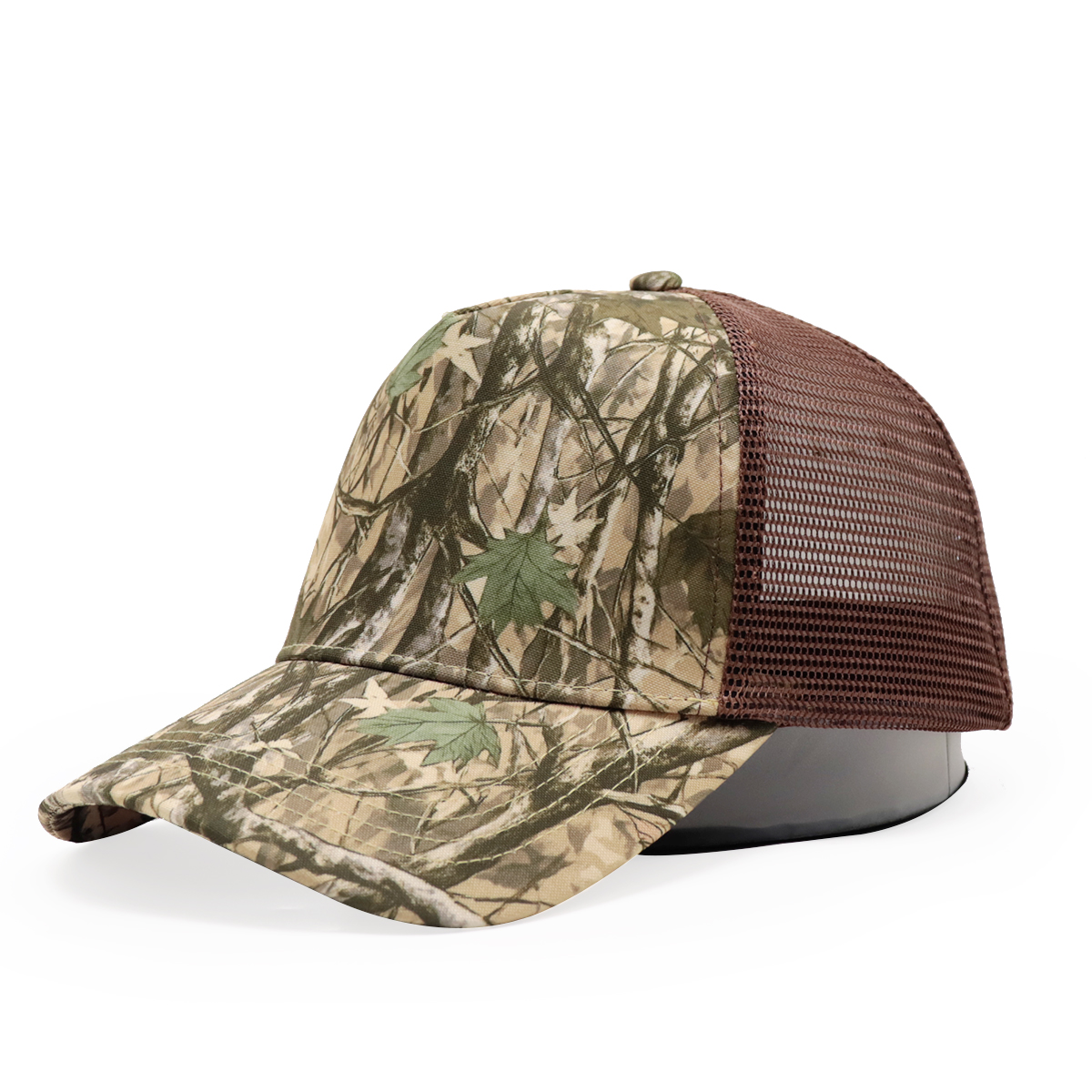 Camo Trucker Hat with Mesh Back - Outdoor Hunting Cap