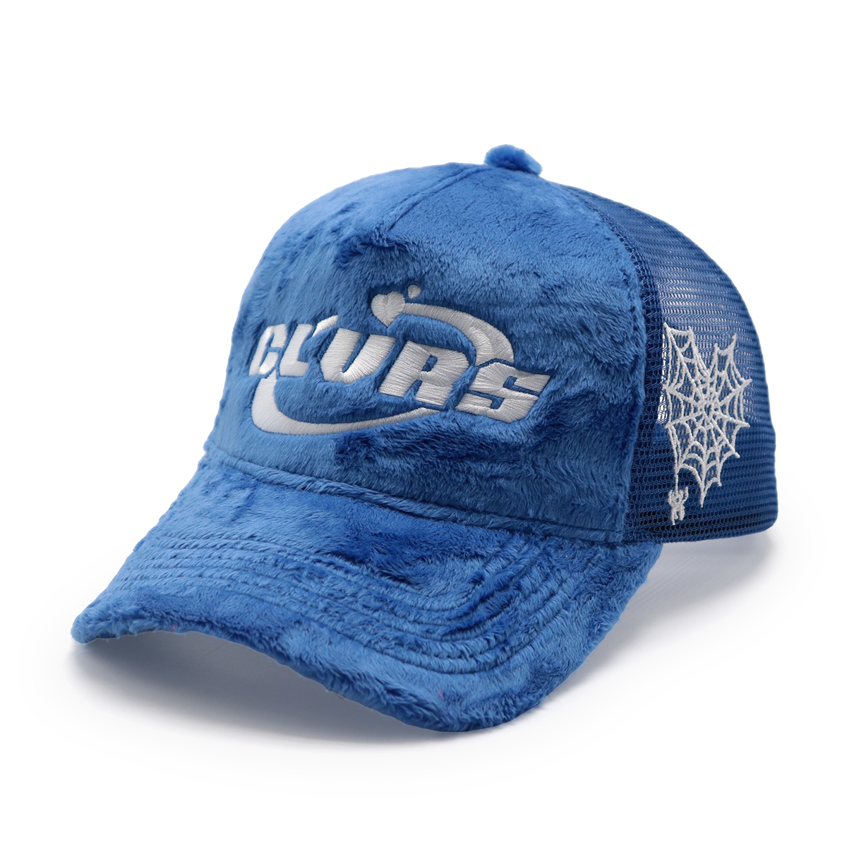 Curved Brim Custom Trucker Hats – Plush Embroidery Mesh Cap for Men & Women