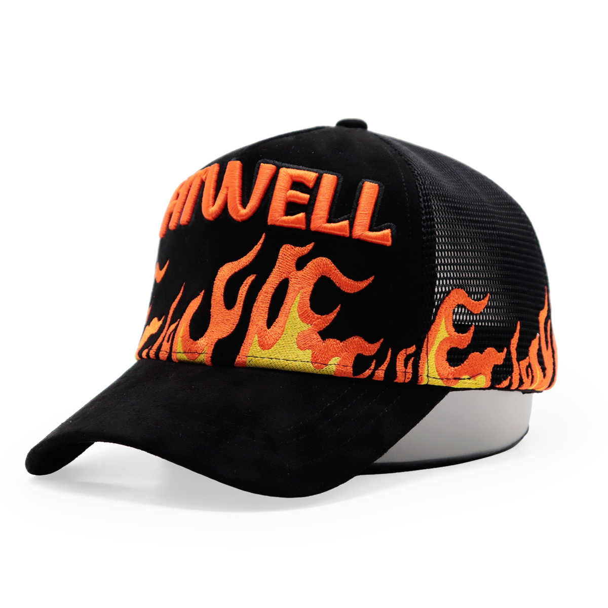 FITWELL Flame Trucker Cap - Stylish Mesh Baseball Hat