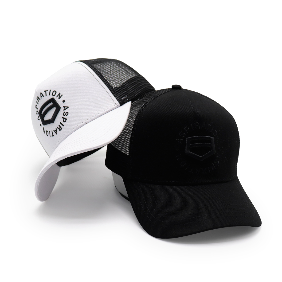 Embroidered Logo Custom Trucker Hats, Adjustable Mesh Cap, Unisex Snapback
