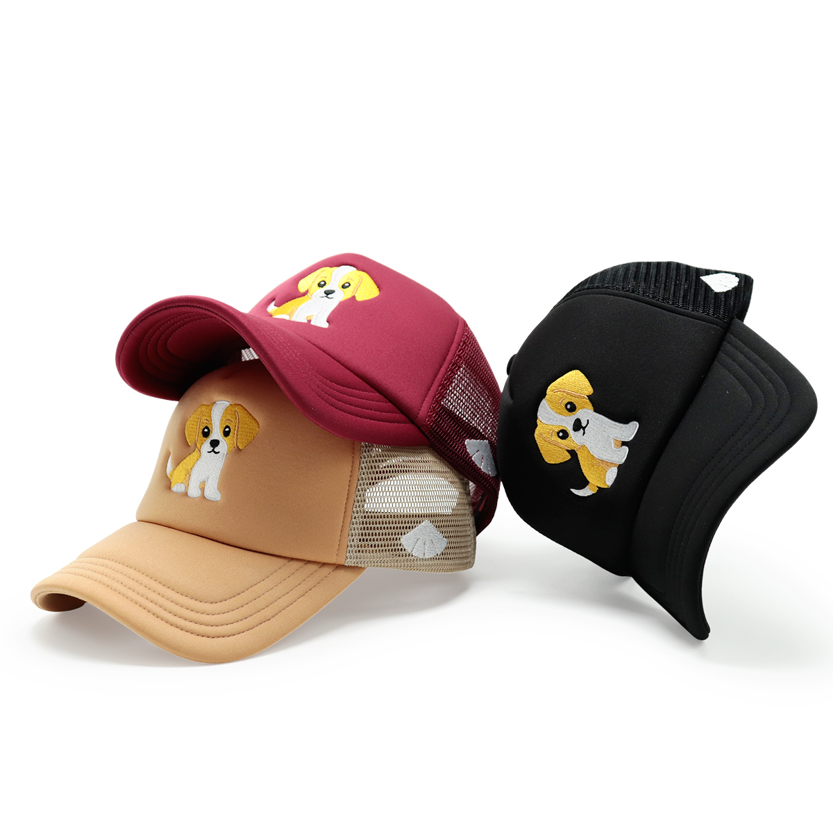 Foam Embroidered Animal Logo Trucker Hats – Custom Mesh Snapback Cap