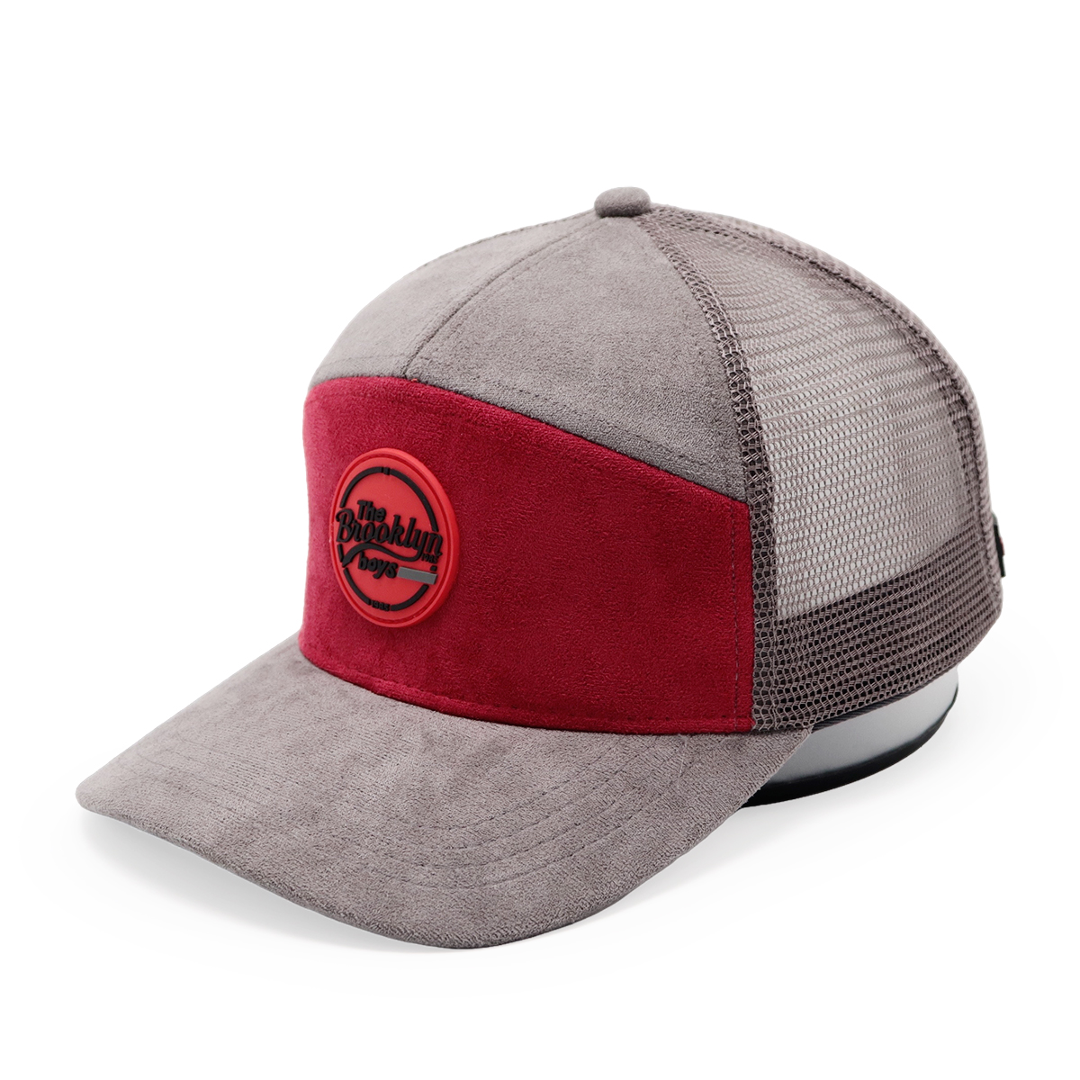 Vintage Brooklyn Patch Trucker Caps, Suede & Polyester Mesh Snapback Hats, Adjustable Unisex