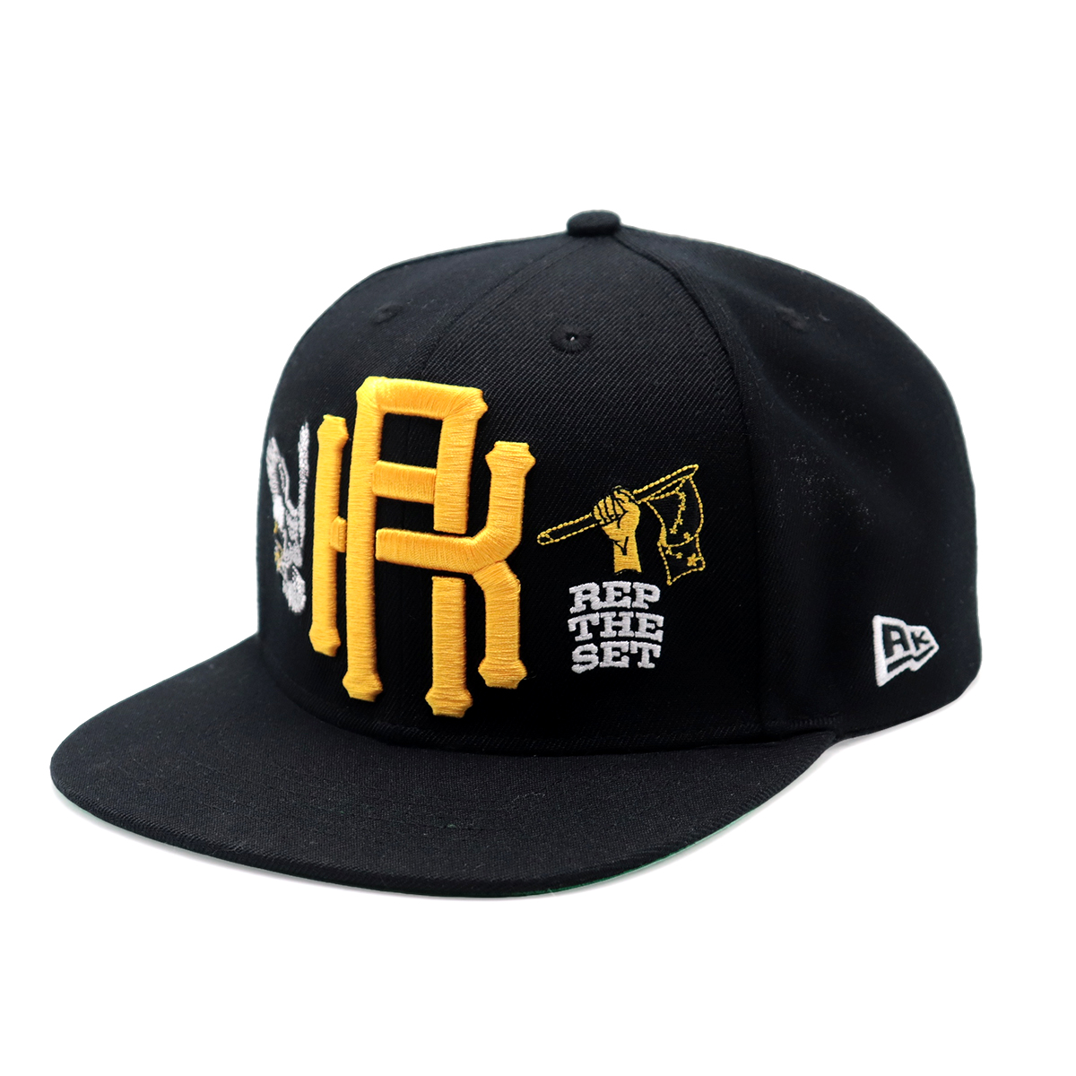 REP THE SET Flat Brim Snapback Cap – 3D Embroidered Streetwear Hat