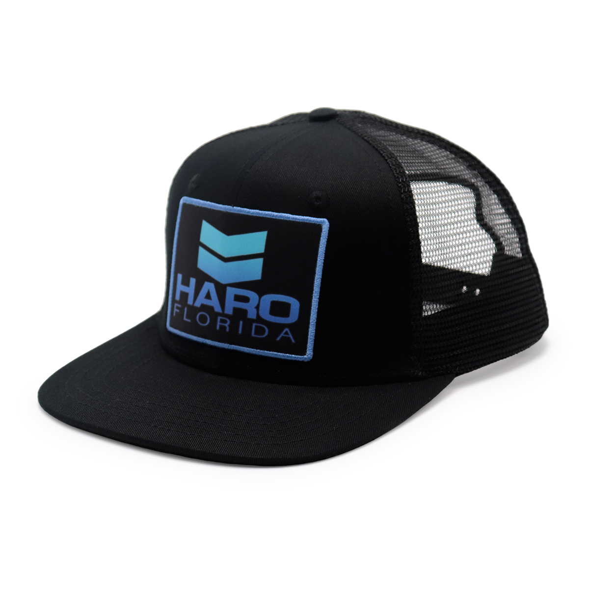 HARO FLORIDA Flat Brim Mesh Trucker Hat – Unisex Adjustable Snapback Cap