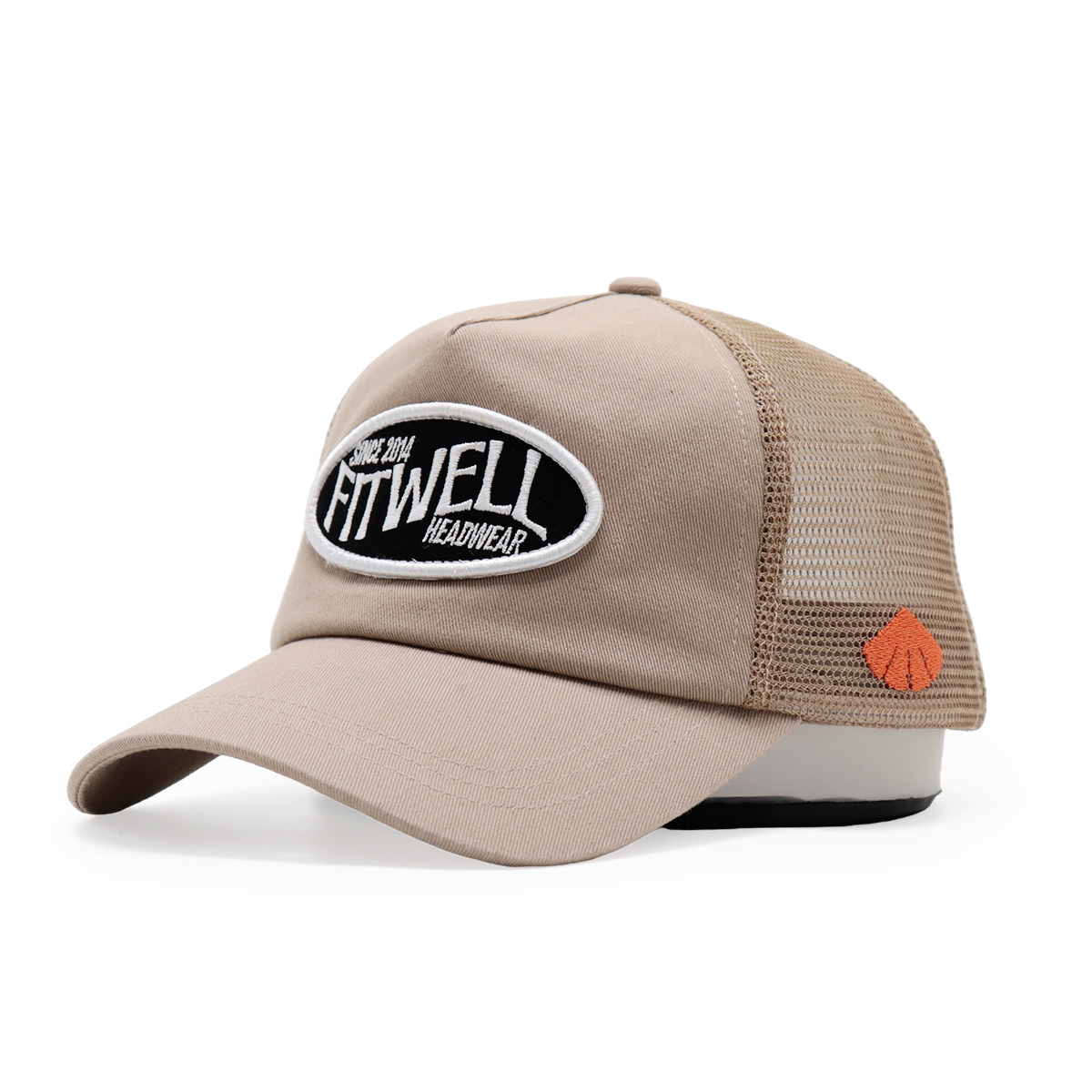 FITWELL Classic Mesh Trucker Hat – Retro Embroidered Logo Baseball Cap