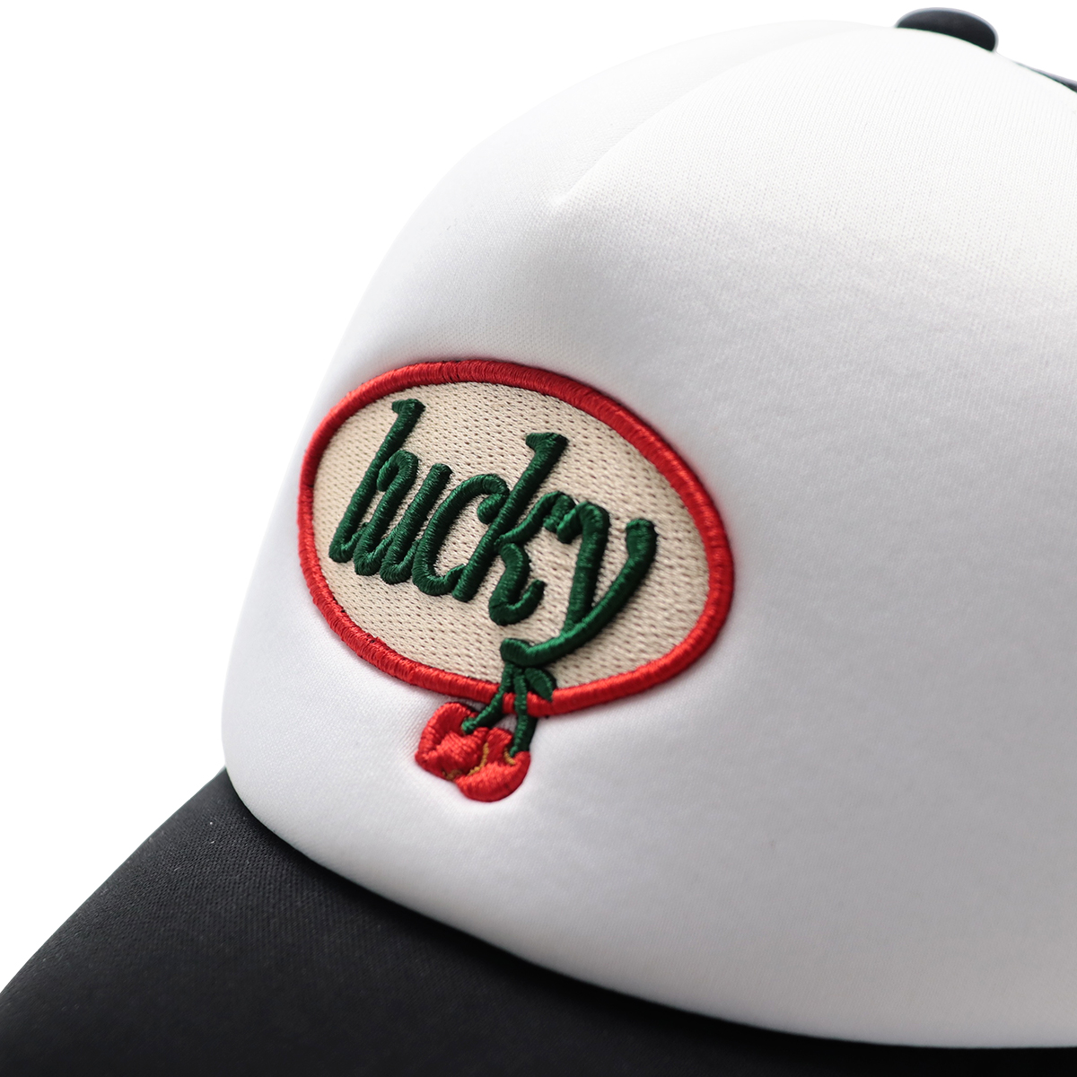 5 Panel Foam Mesh Back Trucker Cap &quotLucky