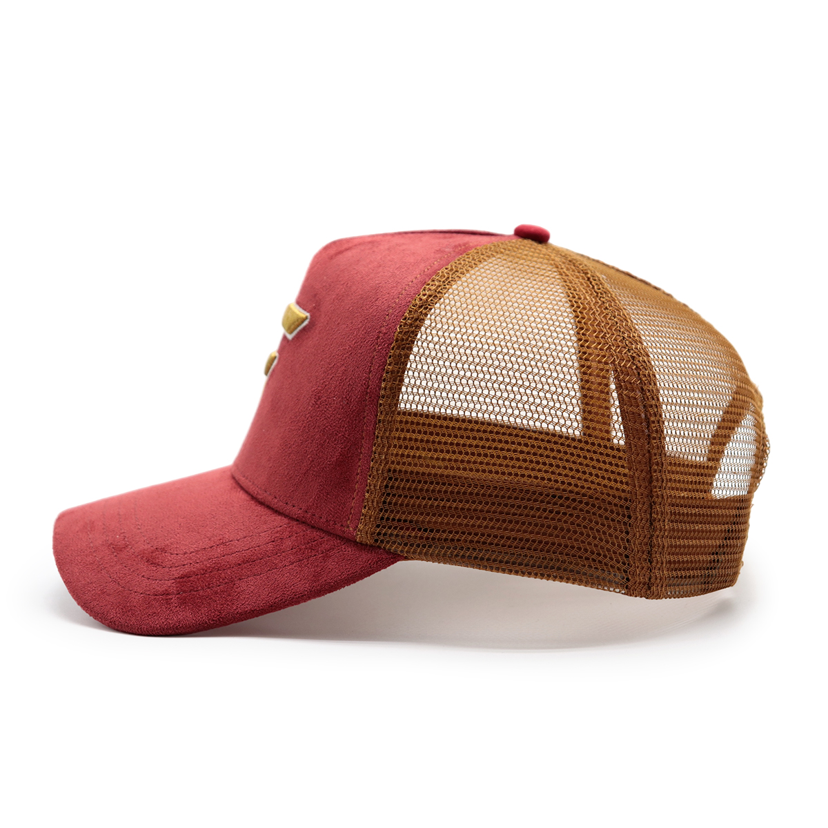 3D Embroidered Suede Mesh Trucker Cap – Multicolor, Raised Logo, Adjustable Snapback, Unisex Streetwear