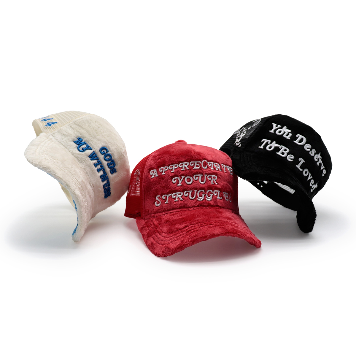3D Logo Plush Mesh Snapback – Custom Embroidered Trucker Hat