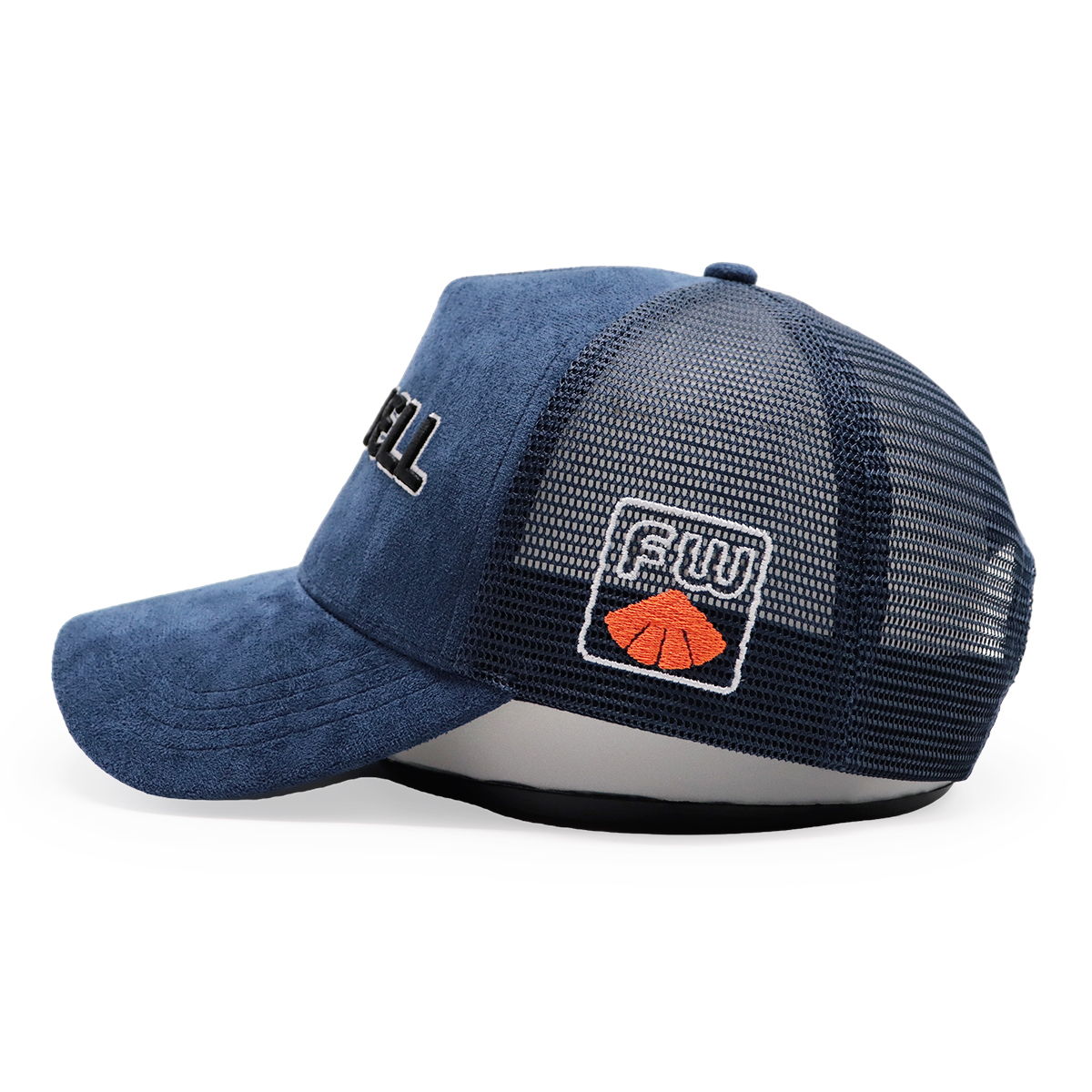 FITWELL 3D Embroidered Suede Mesh Trucker Cap – Multi-color Snapback Hat