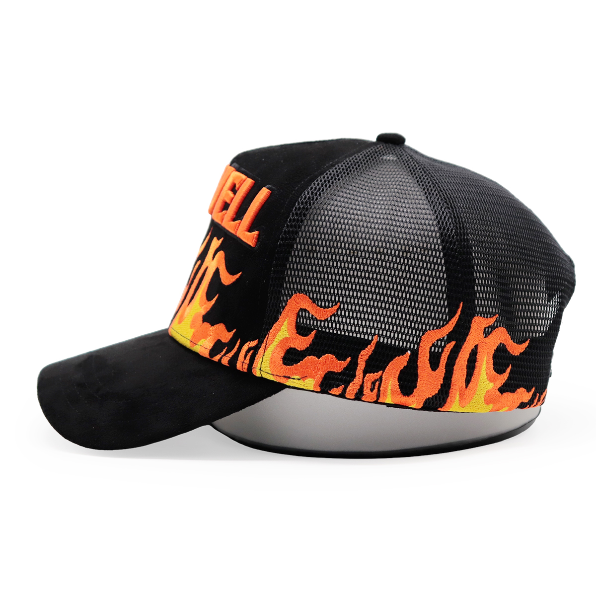 FITWELL Flame Trucker Cap - Stylish Mesh Baseball Hat