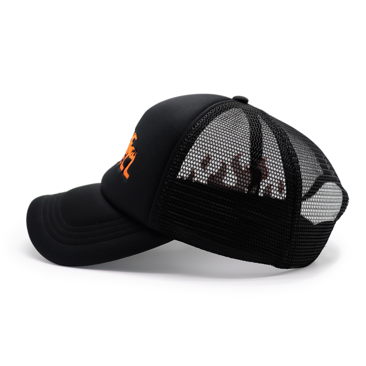 Fitwell Flame Embroidery Trucker Cap Adjustable Mesh Baseball Hat for Men and Women