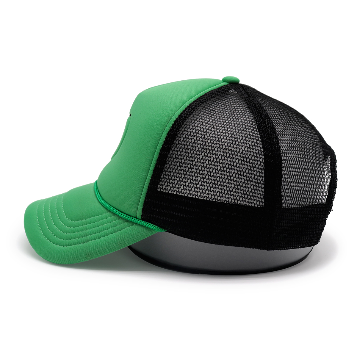 Rope Custom Trucker Hats with Heart Embroidery, Mesh Back, Adjustable Snapback, Unisex