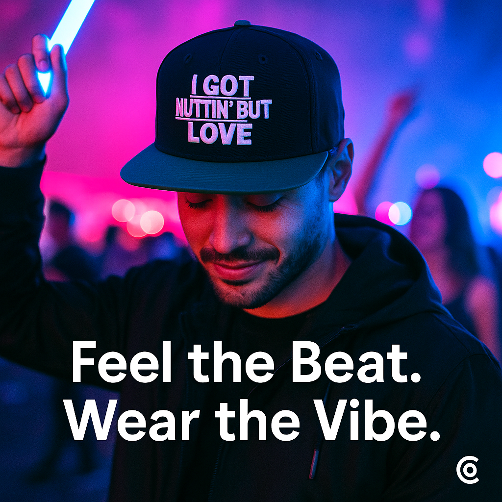 I GOT NUTTIN' BUT LOVE 3D Embroidered Black Snapback Hat