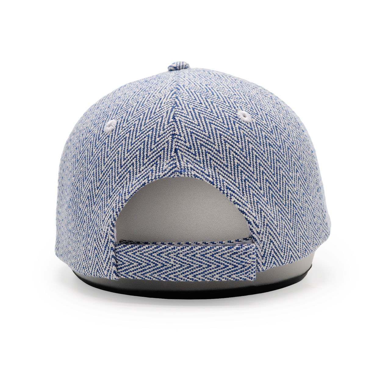 Herringbone Baseball Cap, Adjustable Herringbone Pattern Hat, Embroidered Visor, Unisex Casual Cap (Blue/Red)